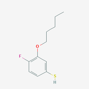 molecular formula C11H15FOS B13082393 4-Fluoro-3-(pentyloxy)benzenethiol 