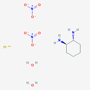 molecular formula C₆H₁₈N₄O₈Pt B130824 二水合二氨基环己烷铂二硝酸盐，(R,R)- CAS No. 94042-08-7