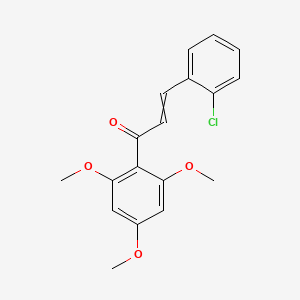 molecular formula C18H17ClO4 B1308241 3-(2-Chlorophenyl)-1-(2,4,6-trimethoxyphenyl)prop-2-en-1-one 
