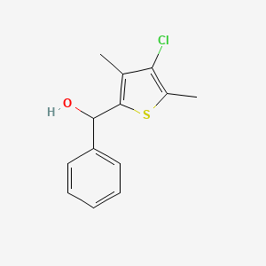 molecular formula C13H13ClOS B13082422 (4-Chloro-3,5-dimethylthiophen-2-yl)(phenyl)methanol 