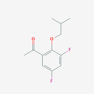 molecular formula C12H14F2O2 B13082469 1-(3,5-Difluoro-2-isobutoxyphenyl)ethanone CAS No. 1443335-87-2