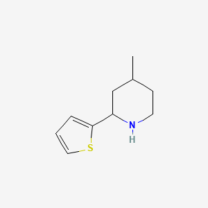 molecular formula C10H15NS B13082479 4-Methyl-2-(thiophen-2-yl)piperidine 