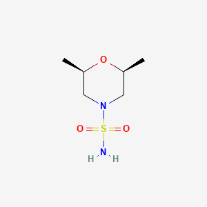 molecular formula C6H14N2O3S B13082491 (2R,6S)-2,6-Dimethylmorpholine-4-sulfonamide 