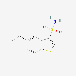 2-Methyl-5-(propan-2-yl)-1-benzothiophene-3-sulfonamide