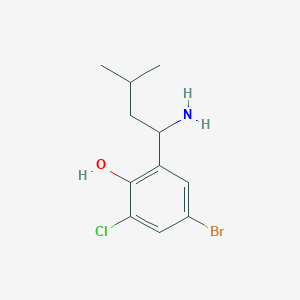 2-(1-Amino-3-methylbutyl)-4-bromo-6-chlorophenol