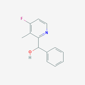 molecular formula C13H12FNO B13082526 (4-Fluoro-3-methylpyridin-2-yl)(phenyl)methanol 