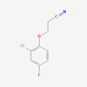 molecular formula C9H7ClFNO B13082558 3-(2-Chloro-4-fluoro-phenoxy)propanenitrile 