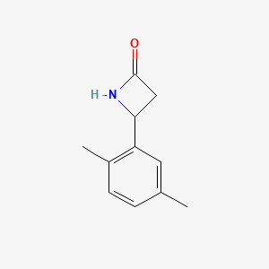 molecular formula C11H13NO B13082573 4-(2,5-Dimethylphenyl)azetidin-2-one 