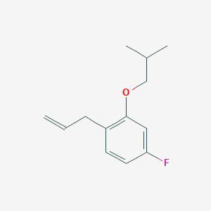 molecular formula C13H17FO B13082602 1-Allyl-4-fluoro-2-isobutoxybenzene 