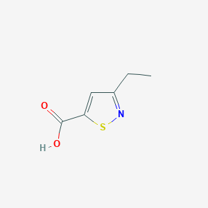 molecular formula C6H7NO2S B13082615 3-Ethyl-1,2-thiazole-5-carboxylic acid 