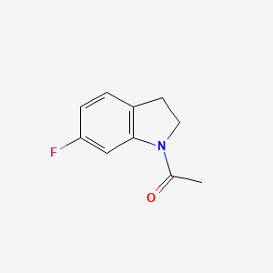 molecular formula C10H10FNO B13082639 1-(6-Fluoro-2,3-dihydro-1H-indol-1-yl)ethan-1-one 