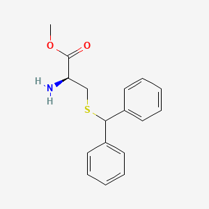 molecular formula C17H19NO2S B13082640 methyl (2S)-2-amino-3-benzhydrylsulfanylpropanoate CAS No. 1624272-57-6