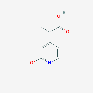 molecular formula C9H11NO3 B13082647 2-(2-Methoxypyridin-4-yl)propanoic acid 