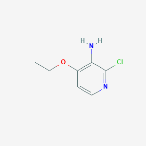 molecular formula C7H9ClN2O B13082675 2-Chloro-4-ethoxypyridin-3-amine 