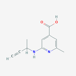 2-[(But-3-yn-2-yl)amino]-6-methylpyridine-4-carboxylic acid