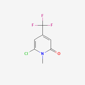 molecular formula C7H5ClF3NO B13082712 6-Chloro-1-methyl-4-(trifluoromethyl)pyridin-2(1H)-one 