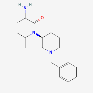 molecular formula C18H29N3O B13082805 2-amino-N-[(3S)-1-benzylpiperidin-3-yl]-N-propan-2-ylpropanamide 