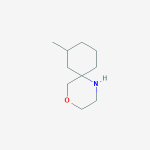 molecular formula C10H19NO B13082837 8-Methyl-4-oxa-1-azaspiro[5.5]undecane 