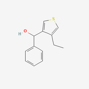 molecular formula C13H14OS B13082857 (4-Ethylthiophen-3-yl)-phenylmethanol 