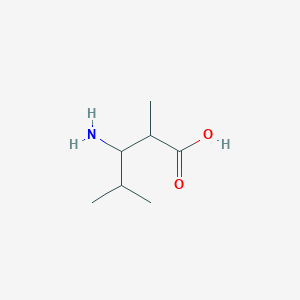 molecular formula C7H15NO2 B13082860 3-Amino-2,4-dimethylpentanoic acid 