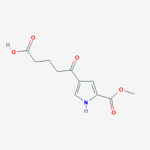 molecular formula C11H13NO5 B13082863 5-[5-(methoxycarbonyl)-1H-pyrrol-3-yl]-5-oxopentanoic acid CAS No. 1421601-43-5