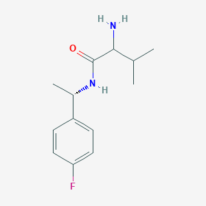 molecular formula C13H19FN2O B13082894 2-amino-N-[(1S)-1-(4-fluorophenyl)ethyl]-3-methylbutanamide 