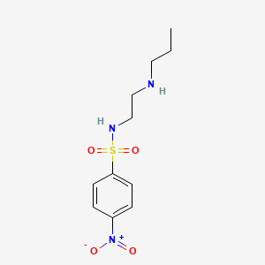 molecular formula C11H17N3O4S B13082898 4-Nitro-N-[2-(propylamino)ethyl]benzene-1-sulfonamide 