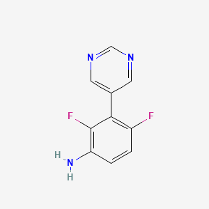 2,4-Difluoro-3-(pyrimidin-5-YL)aniline