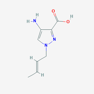 molecular formula C8H11N3O2 B13082966 4-Amino-1-(but-2-en-1-yl)-1H-pyrazole-3-carboxylic acid 