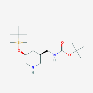 tert-ButylN-{[(3R,5S)-5-[(tert-butyldimethylsilyl)oxy]piperidin-3-yl]methyl}carbamate