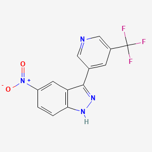 5-Nitro-3-(5-(trifluoromethyl)pyridin-3-yl)-1H-indazole