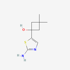 1-(2-Amino-1,3-thiazol-5-yl)-3,3-dimethylcyclobutan-1-ol