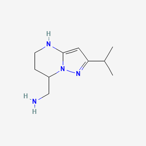 [2-(propan-2-yl)-4H,5H,6H,7H-pyrazolo[1,5-a]pyrimidin-7-yl]methanamine