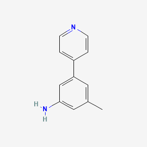 molecular formula C12H12N2 B13083079 3-Methyl-5-(pyridin-4-yl)aniline 