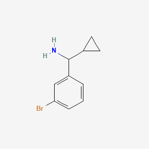 molecular formula C10H12BrN B1308309 (3-溴苯基)(环丙基)甲胺 CAS No. 536694-26-5
