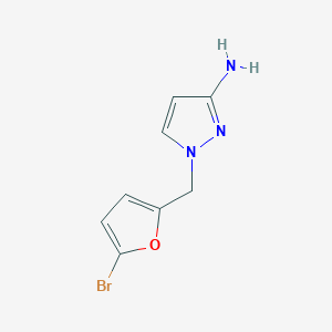 molecular formula C8H8BrN3O B13083096 1-[(5-Bromofuran-2-yl)methyl]-1H-pyrazol-3-amine 