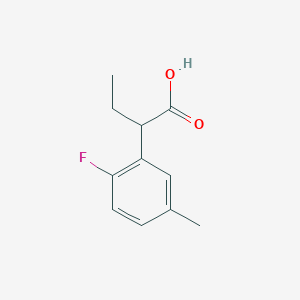 molecular formula C11H13FO2 B13083105 2-(2-Fluoro-5-methylphenyl)butanoic acid 