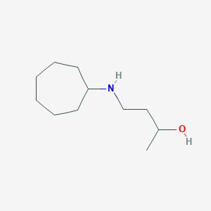 molecular formula C11H23NO B13083118 4-(Cycloheptylamino)butan-2-ol 