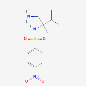 molecular formula C12H19N3O4S B13083132 N-(1-Amino-2,3-dimethylbutan-2-yl)-4-nitrobenzene-1-sulfonamide 