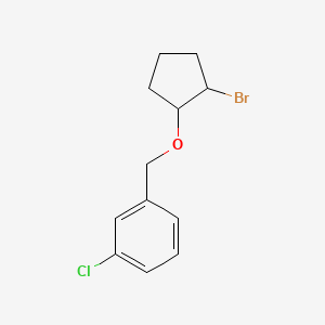 1-([(2-Bromocyclopentyl)oxy]methyl)-3-chlorobenzene