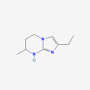 2-Ethyl-7-methyl-5H,6H,7H,8H-imidazo[1,2-a]pyrimidine