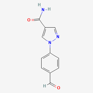 1-(4-Formylphenyl)-1H-pyrazole-4-carboxamide