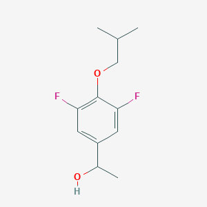 molecular formula C12H16F2O2 B13083192 1-(3,5-Difluoro-4-isobutoxyphenyl)ethanol 