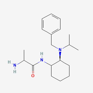 molecular formula C19H31N3O B13083235 2-amino-N-[(2S)-2-[benzyl(propan-2-yl)amino]cyclohexyl]propanamide 