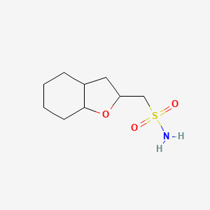 molecular formula C9H17NO3S B13083243 (Octahydro-1-benzofuran-2-yl)methanesulfonamide 