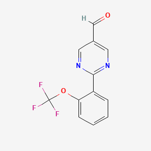 2-(2-(Trifluoromethoxy)phenyl)pyrimidine-5-carboxaldehyde