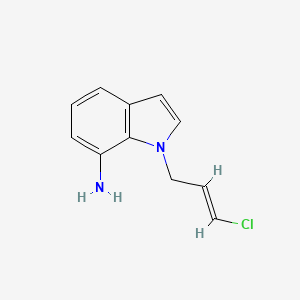 molecular formula C11H11ClN2 B13083305 1-(3-Chloroprop-2-en-1-yl)-1H-indol-7-amine 