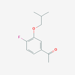 molecular formula C12H15FO2 B13083308 1-(4-Fluoro-3-isobutoxyphenyl)ethanone 