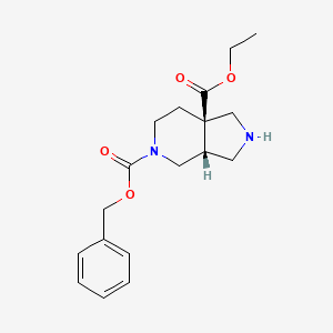 (3aR,7aR)-rel-1H-Pyrrolo[3,4-c]pyridine-5,7a-dicarboxylic acid, hexahydro-, 7a-ethyl 5-(phenylmethyl) ester