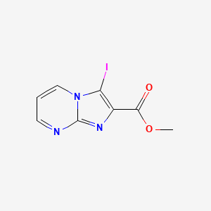 molecular formula C8H6IN3O2 B13083330 Methyl 3-iodoimidazo[1,2-a]pyrimidine-2-carboxylate 